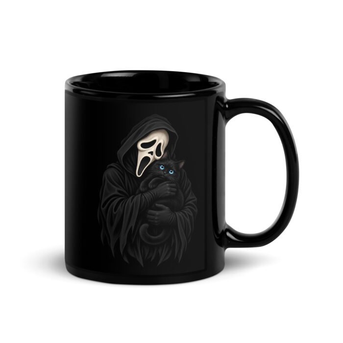 Tazza nera Ghost Cat